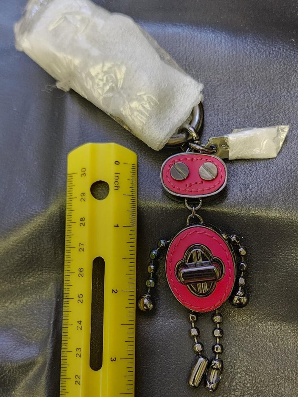 Coach Pink Robot Charm-Keychain
